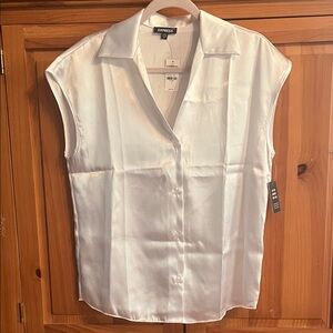 Express Women's Shimmering White Blouse